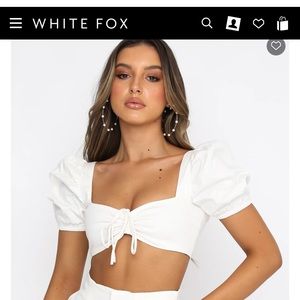 WhiteFox At First Sight Crop Top - WHITE